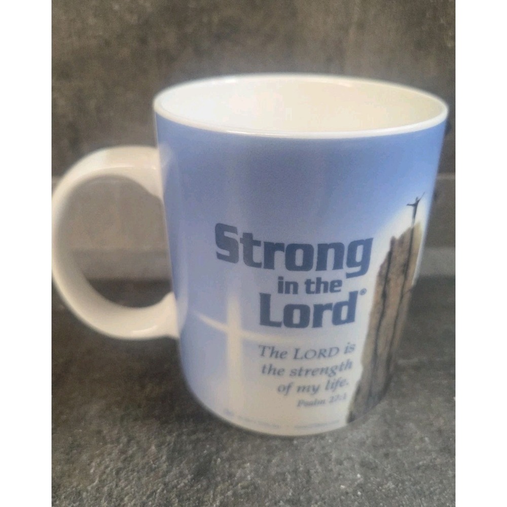 Coffee Mug/Cup Religious Strong in the Lord Psalm 27:1 Christian 4" H